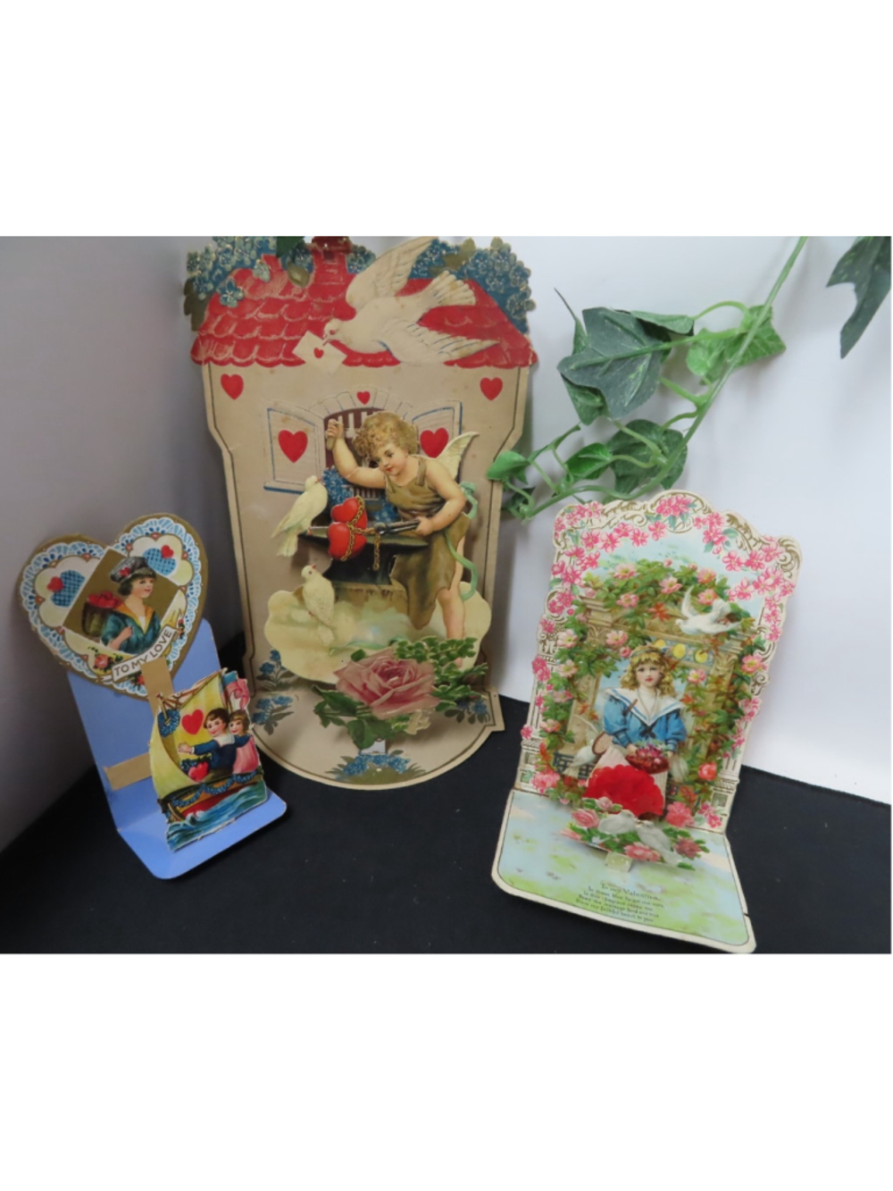 *Antique 1920's Valentine Lot 3 German Pop Up